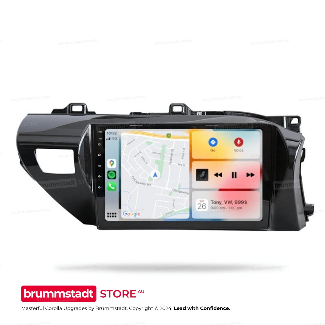 Toyota Corolla Hatch 2012-2015 - Premium Head Unit Upgrade Kit: Radio Infotainment System with Wired & Wireless Apple CarPlay and Android Auto Compatibility - baeumer technologies