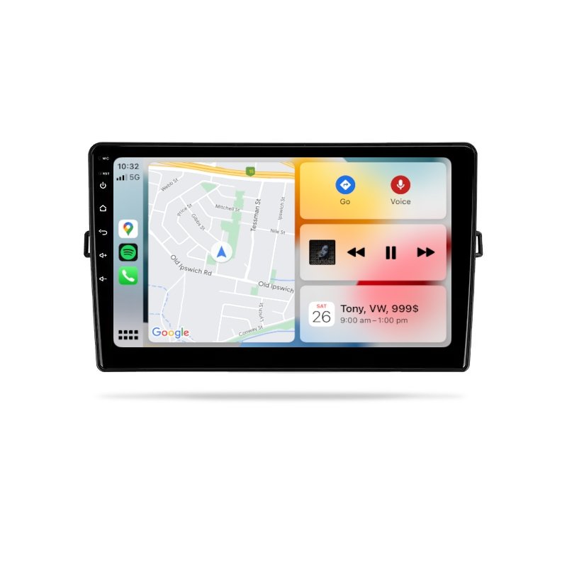 Toyota Corolla Hatchback 2007-2011 (Auris) - Premium Head Unit Upgrade Kit: Radio Infotainment System with Wired & Wireless Apple CarPlay and Android Auto Compatibility - baeumer technologies