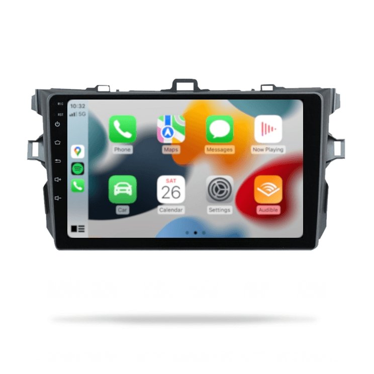 Toyota Corolla Sedan 2007-2011 - Premium Head Unit Upgrade Kit: Radio Infotainment System with Wired & Wireless Apple CarPlay and Android Auto Compatibility - baeumer technologies