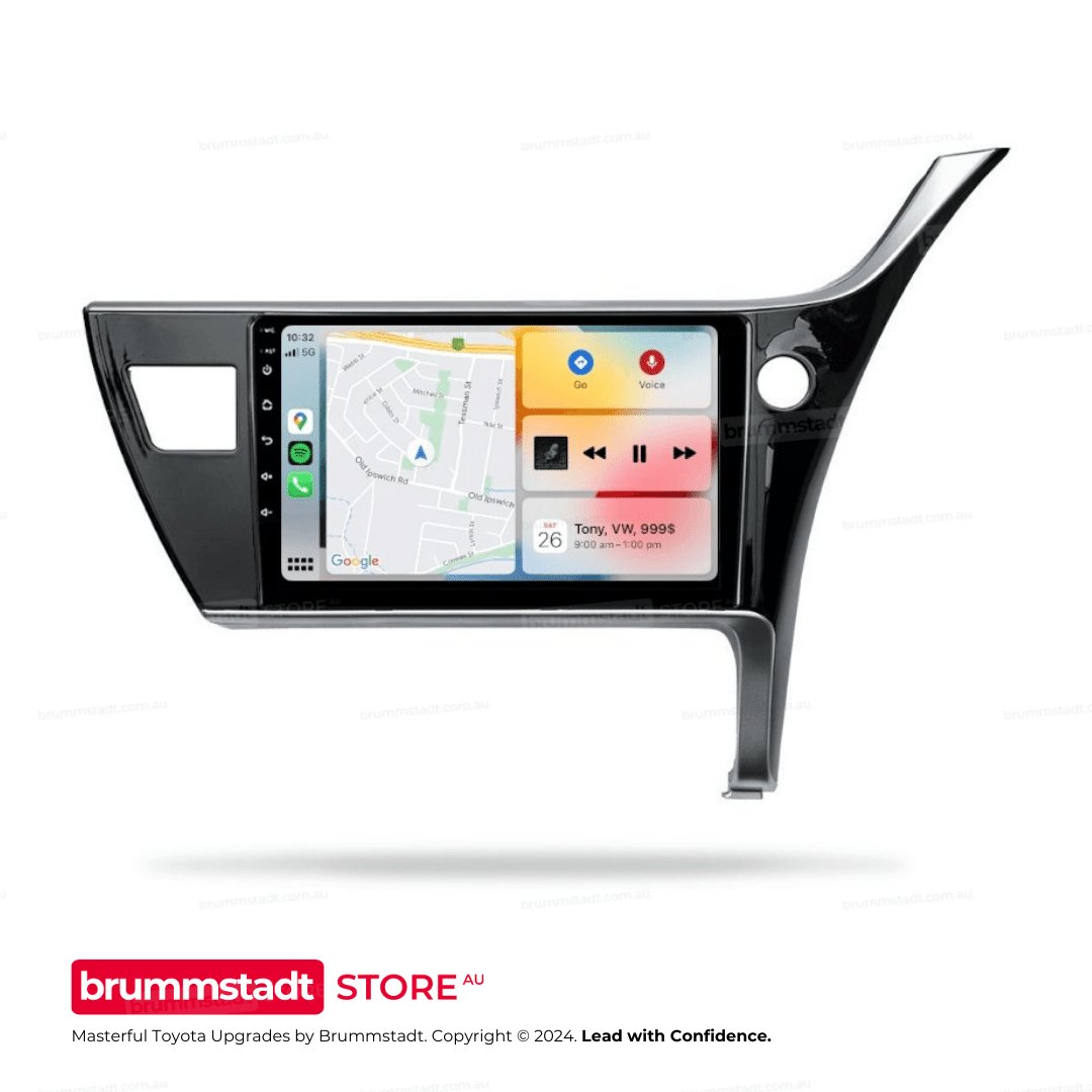 Toyota Corolla Sedan 2017-2019 - Premium Head Unit Upgrade Kit: Radio Infotainment System with Wired & Wireless Apple CarPlay and Android Auto Compatibility - baeumer technologies