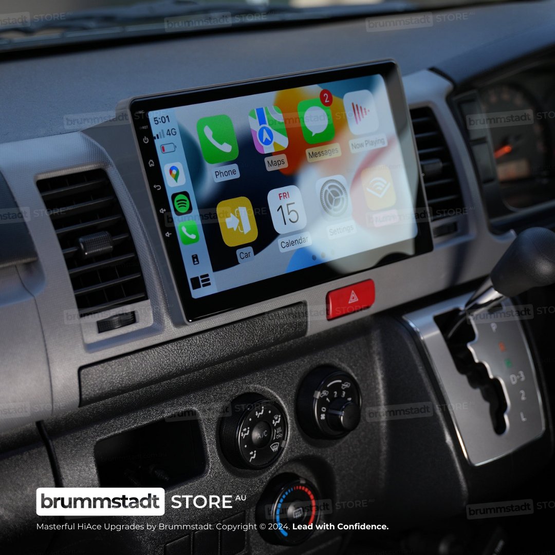 Toyota HiAce 2004-2019 - Premium Head Unit Upgrade Kit: Radio Infotainment System with Wired & Wireless Apple CarPlay and Android Auto Compatibility - baeumer technologies