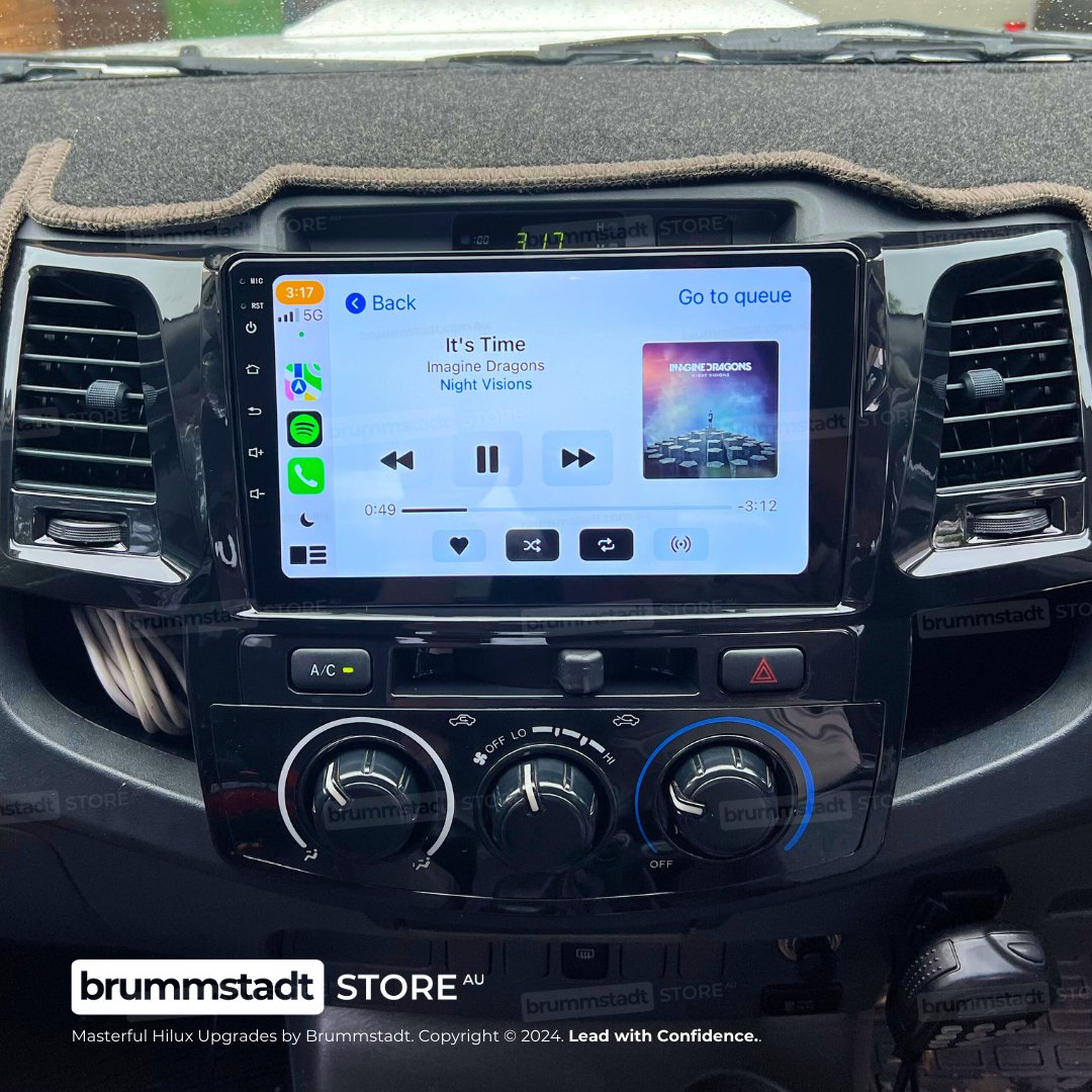 Toyota Hilux 2005-2014 - Premium Head Unit Upgrade Kit: Radio Infotainment System with Wired & Wireless Apple CarPlay and Android Auto Compatibility - baeumer technologies