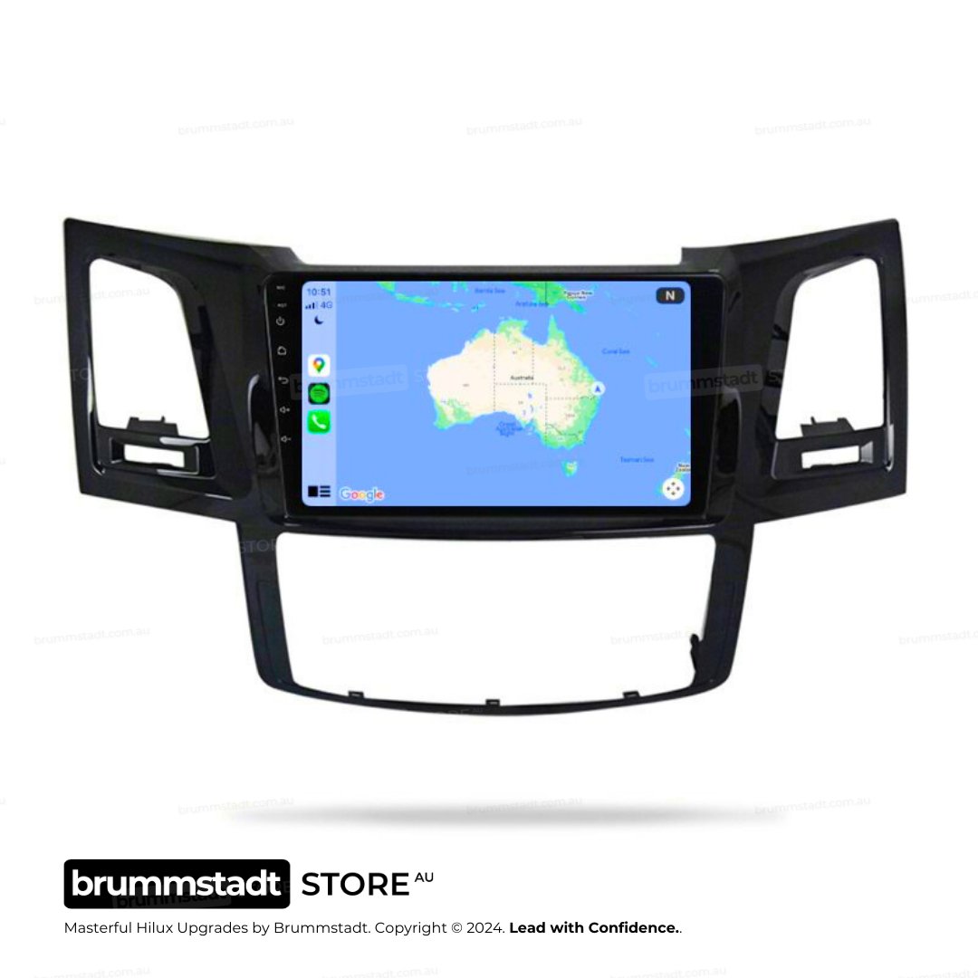 Toyota Hilux 2005-2014 - Premium Head Unit Upgrade Kit: Radio Infotainment System with Wired & Wireless Apple CarPlay and Android Auto Compatibility - baeumer technologies