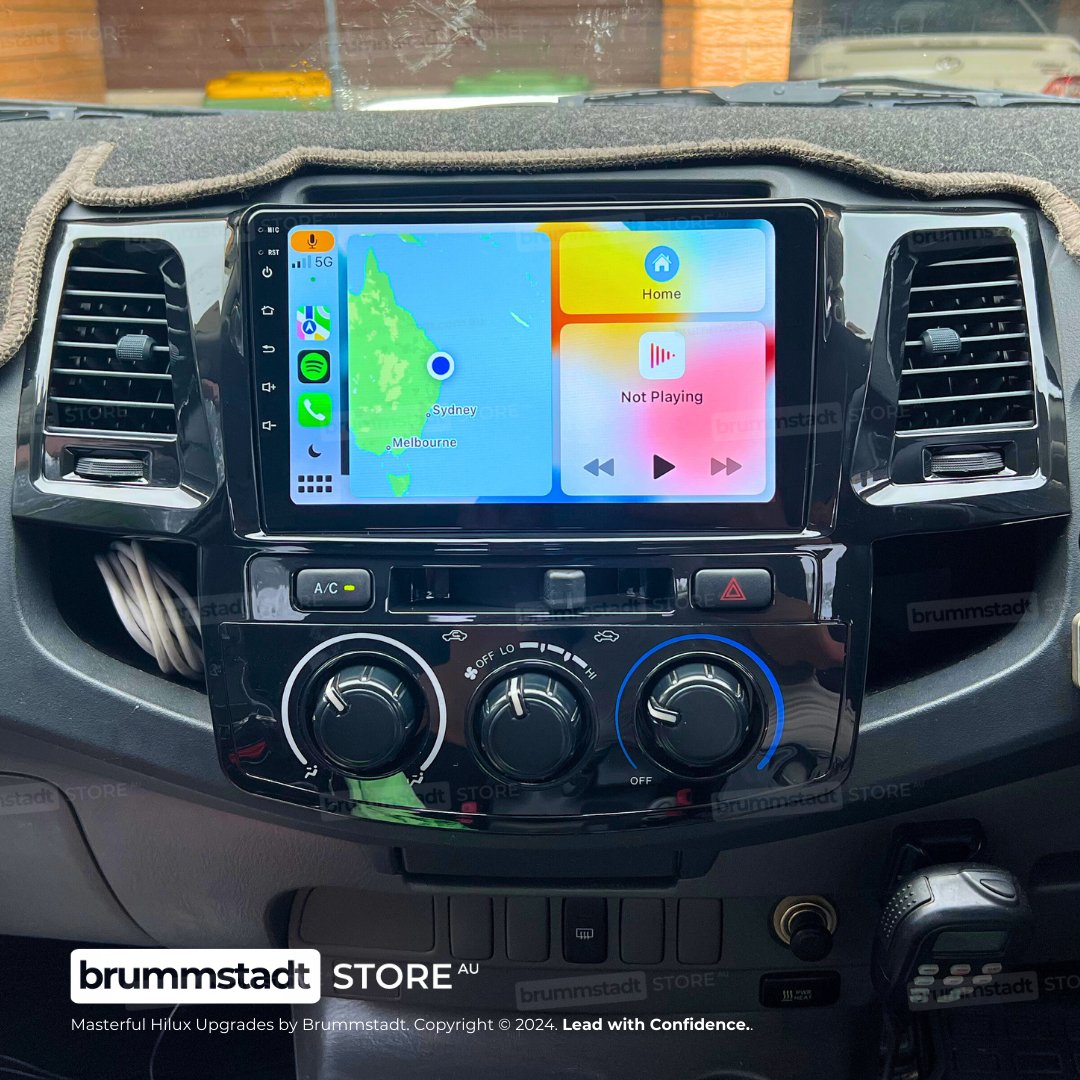 Toyota Hilux 2005-2014 - Premium Head Unit Upgrade Kit: Radio Infotainment System with Wired & Wireless Apple CarPlay and Android Auto Compatibility - baeumer technologies