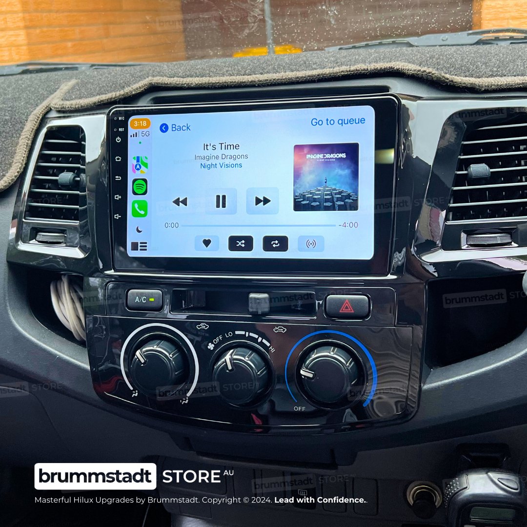 Toyota Hilux 2005-2014 - Premium Head Unit Upgrade Kit: Radio Infotainment System with Wired & Wireless Apple CarPlay and Android Auto Compatibility - baeumer technologies