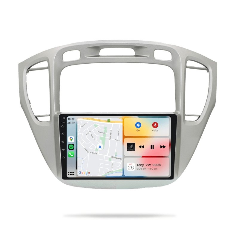 Toyota Kluger 2000-2007 - Premium Head Unit Upgrade Kit: Radio Infotainment System with Wired & Wireless Apple CarPlay and Android Auto Compatibility - baeumer technologies