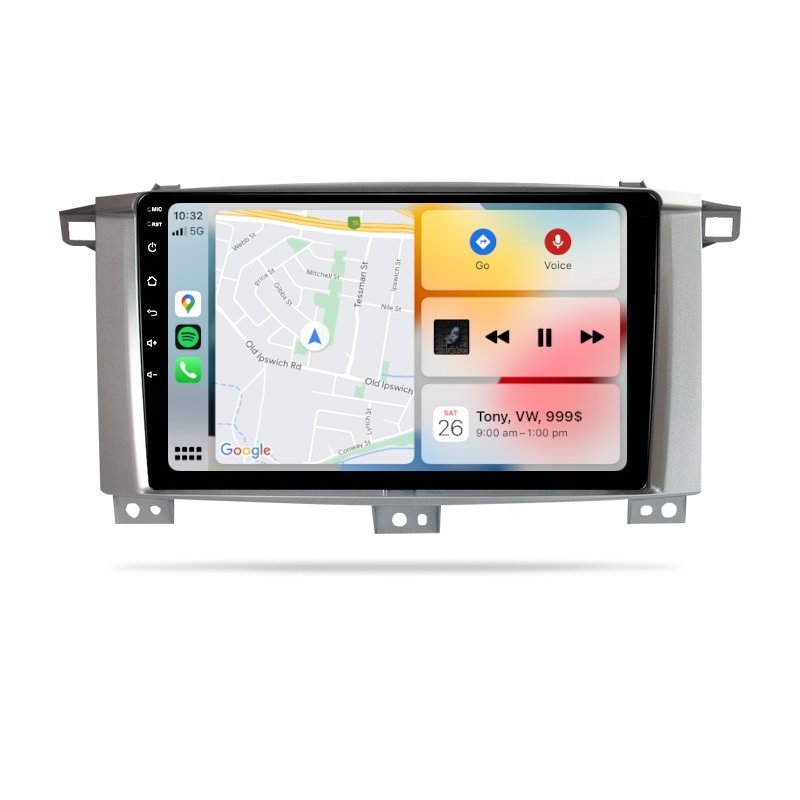 Toyota Land Cruiser 100 Series 1999-2007 - Premium Head Unit Upgrade Kit: Radio Infotainment System with Wired & Wireless Apple CarPlay and Android Auto Compatibility - baeumer technologies