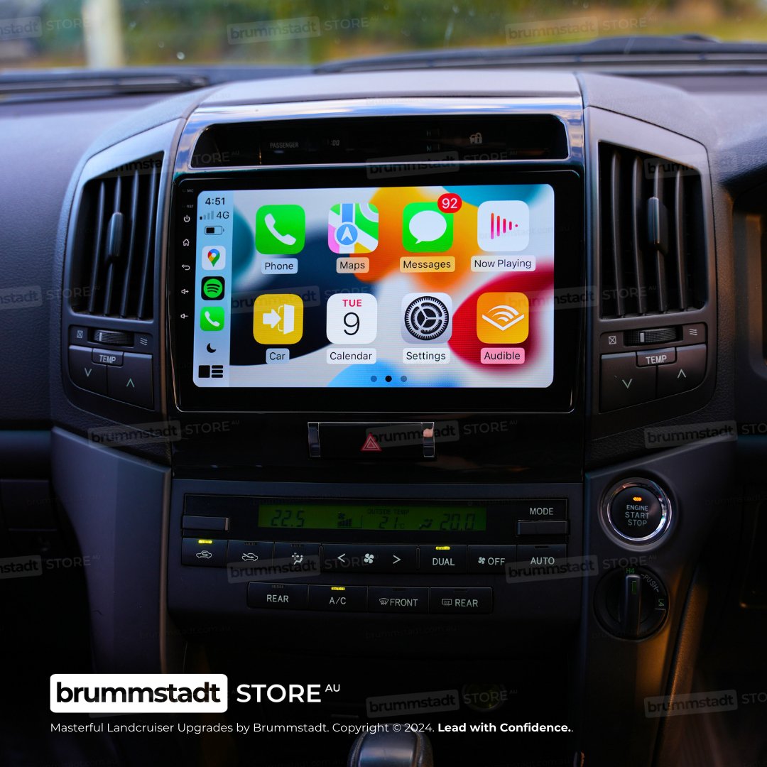Toyota Land Cruiser 200 Series 2007-2015 - Premium Head Unit Upgrade Kit: Radio Infotainment System with Wired & Wireless Apple CarPlay and Android Auto Compatibility - baeumer technologies