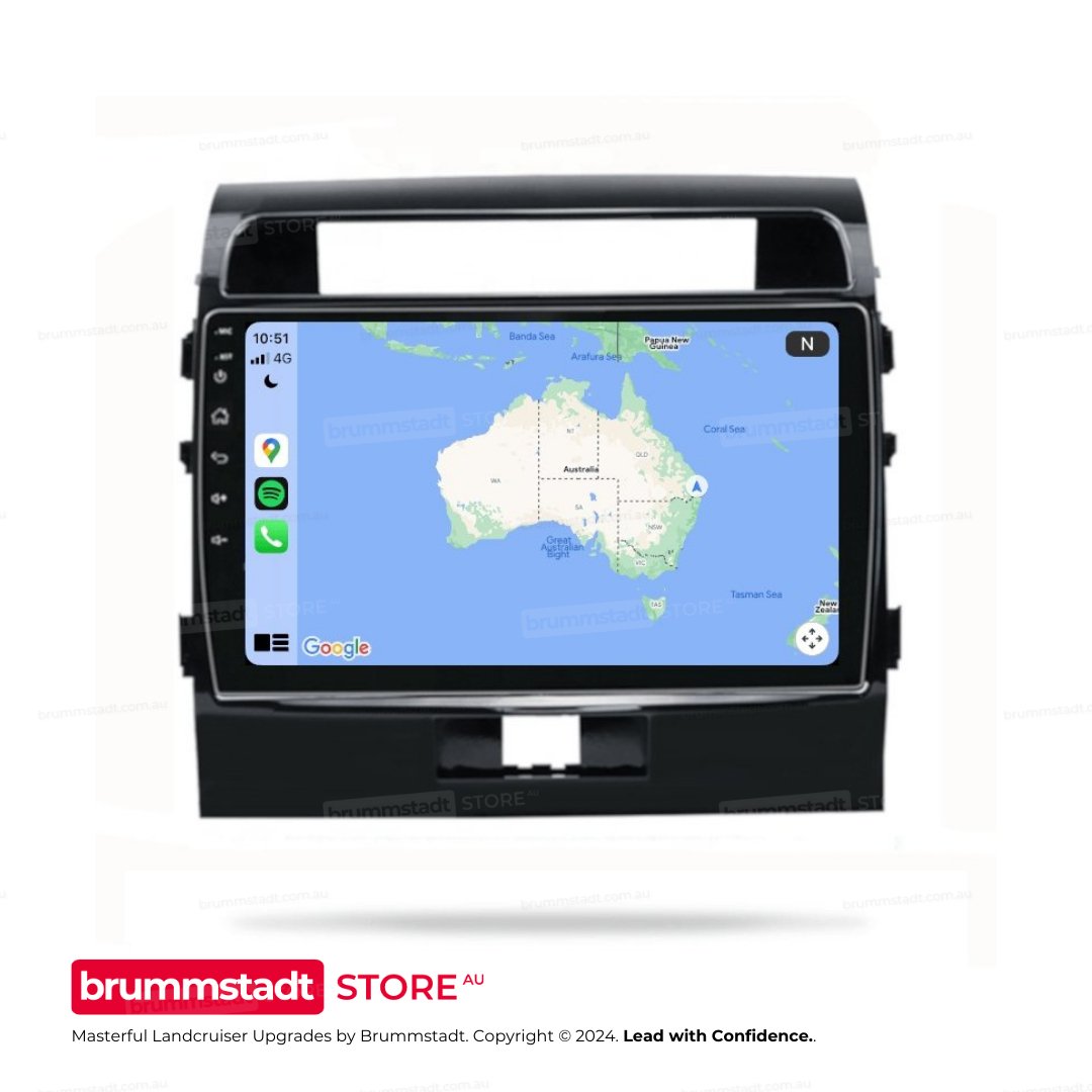 Toyota Land Cruiser 200 Series 2007-2015 - Premium Head Unit Upgrade Kit: Radio Infotainment System with Wired & Wireless Apple CarPlay and Android Auto Compatibility - baeumer technologies
