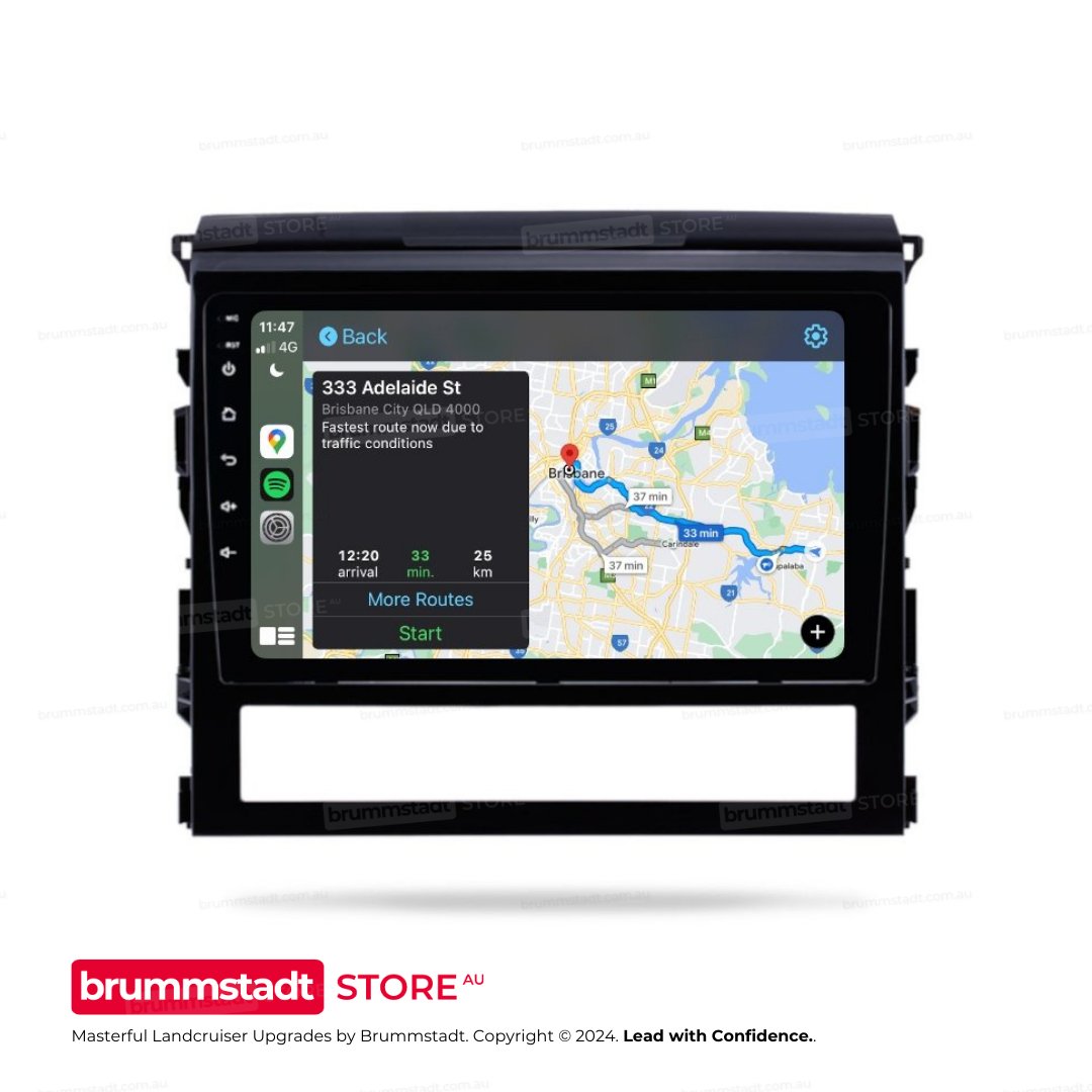 Toyota Land Cruiser 200 Series 2016-2022 - Premium Head Unit Upgrade Kit: Radio Infotainment System with Wired & Wireless Apple CarPlay and Android Auto Compatibility - baeumer technologies