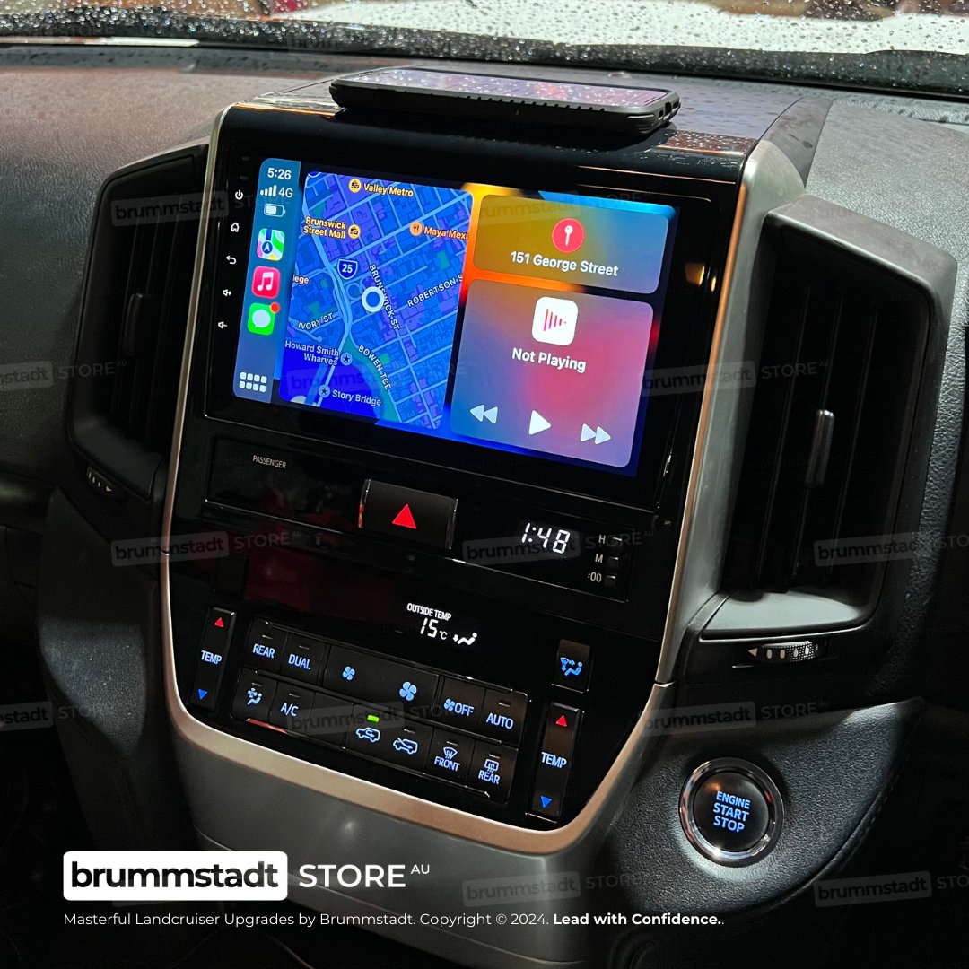 Toyota Land Cruiser 200 Series 2016-2022 - Premium Head Unit Upgrade Kit: Radio Infotainment System with Wired & Wireless Apple CarPlay and Android Auto Compatibility - baeumer technologies