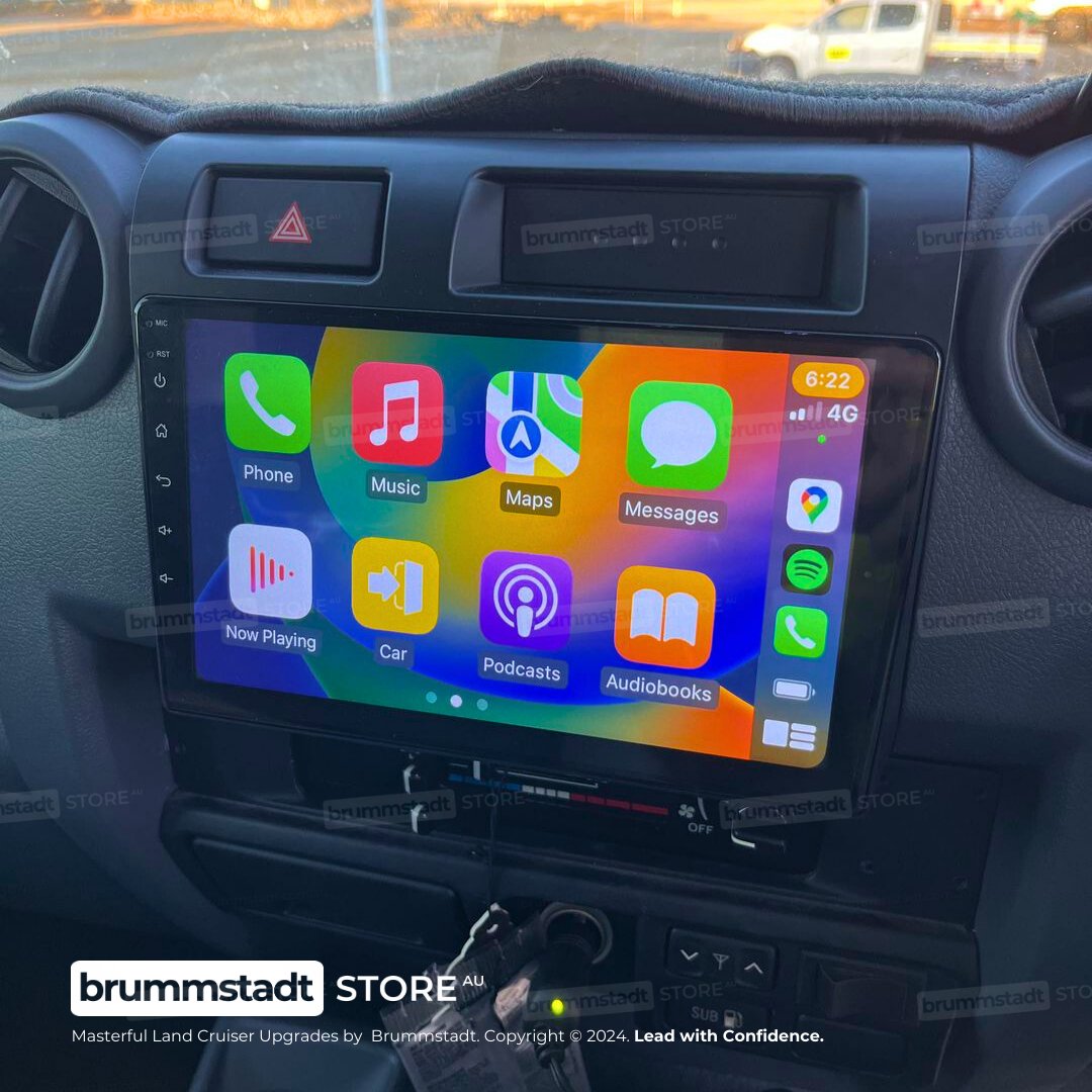 Toyota Land Cruiser 70 76 79 Series 1984-2022 - Premium Head Unit Upgrade Kit: Radio Infotainment System with Wired & Wireless Apple CarPlay and Android Auto Compatibility