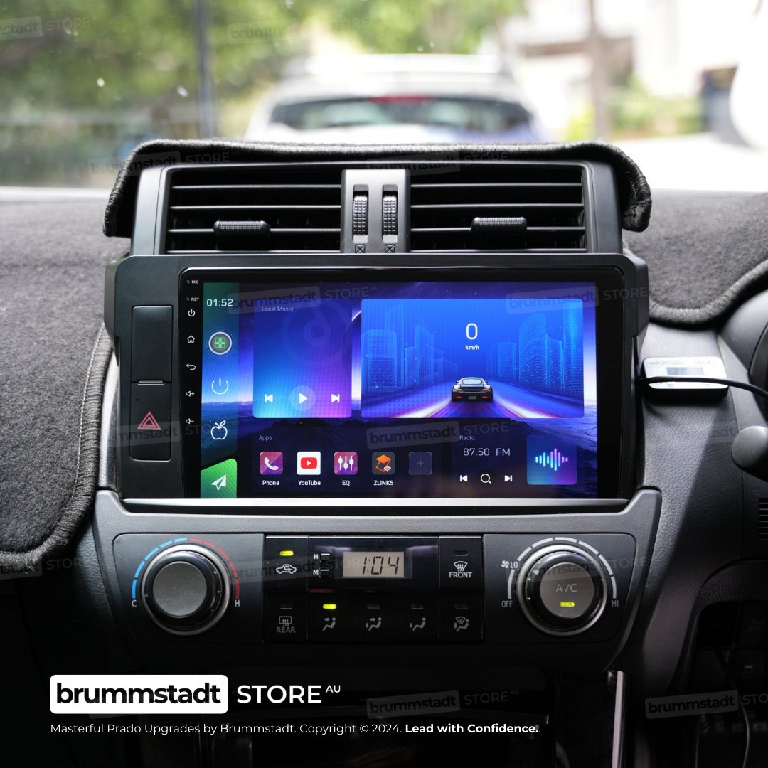 Toyota Prado 150 Series 2014-2017 - Premium Head Unit Upgrade Kit: Radio Infotainment System with Wired & Wireless Apple CarPlay and Android Auto Compatibility - baeumer technologies