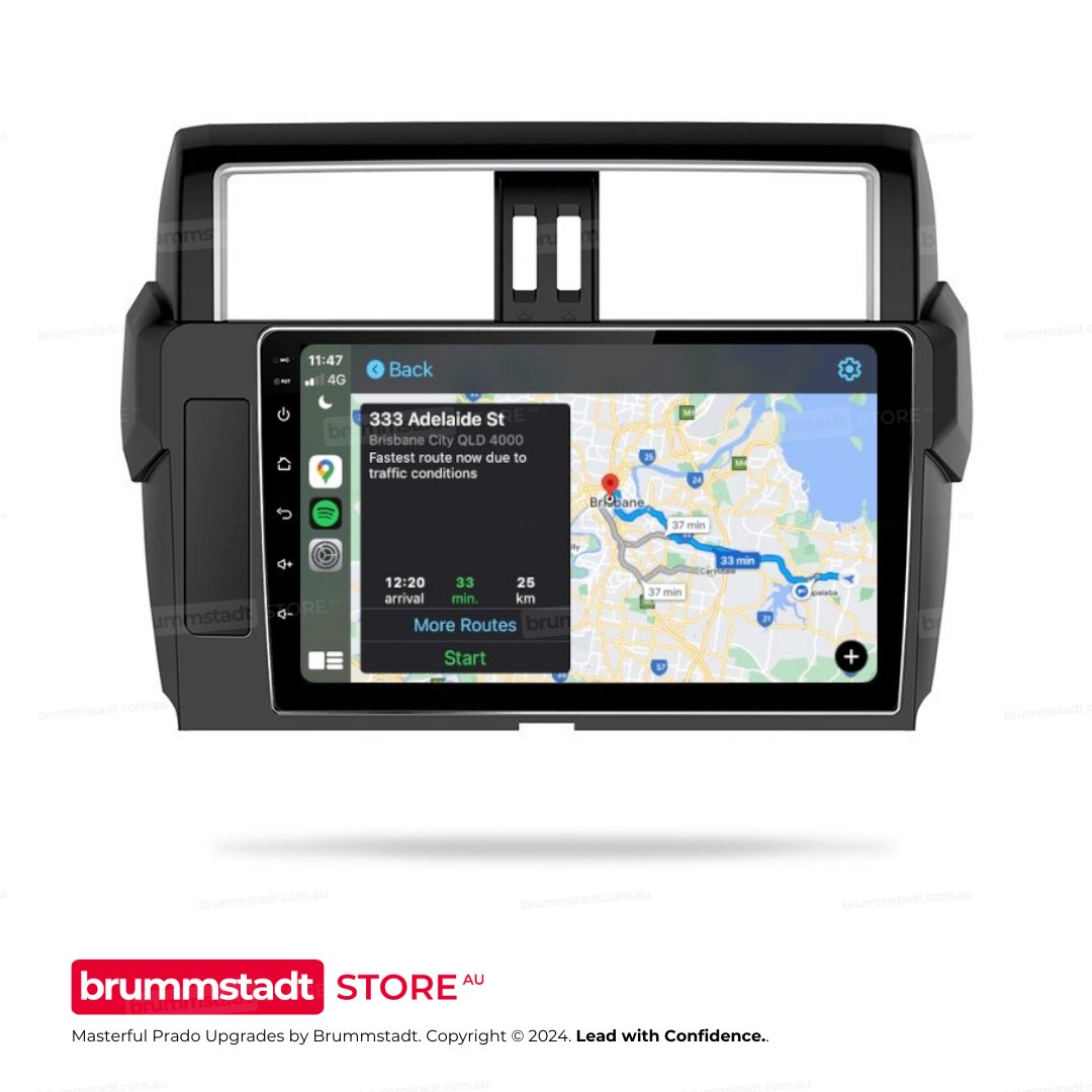 Toyota Prado 150 Series 2014-2017 - Premium Head Unit Upgrade Kit: Radio Infotainment System with Wired & Wireless Apple CarPlay and Android Auto Compatibility - baeumer technologies