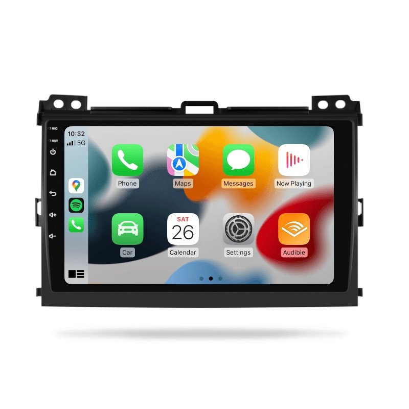 Toyota Prado 2003-2009 120 Series - Premium Head Unit Upgrade Kit: Radio Infotainment System with Wired & Wireless Apple CarPlay and Android Auto Compatibility - baeumer technologies