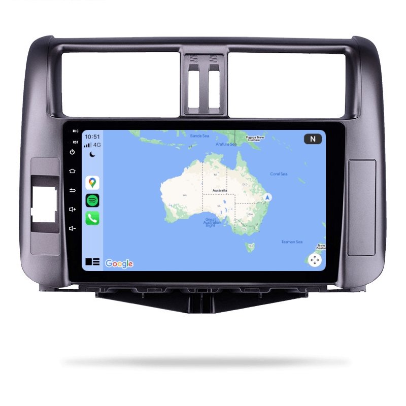 Toyota Prado 2009-2013 150 Series - Premium Head Unit Upgrade Kit: Radio Infotainment System with Wired & Wireless Apple CarPlay and Android Auto Compatibility - baeumer technologies