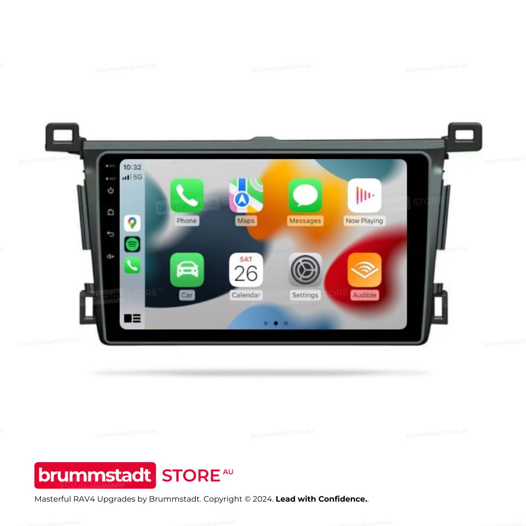 Toyota RAV4 2013-2018 - Premium Head Unit Upgrade Kit: Radio Infotainment System with Wired & Wireless Apple CarPlay and Android Auto Compatibility - baeumer technologies