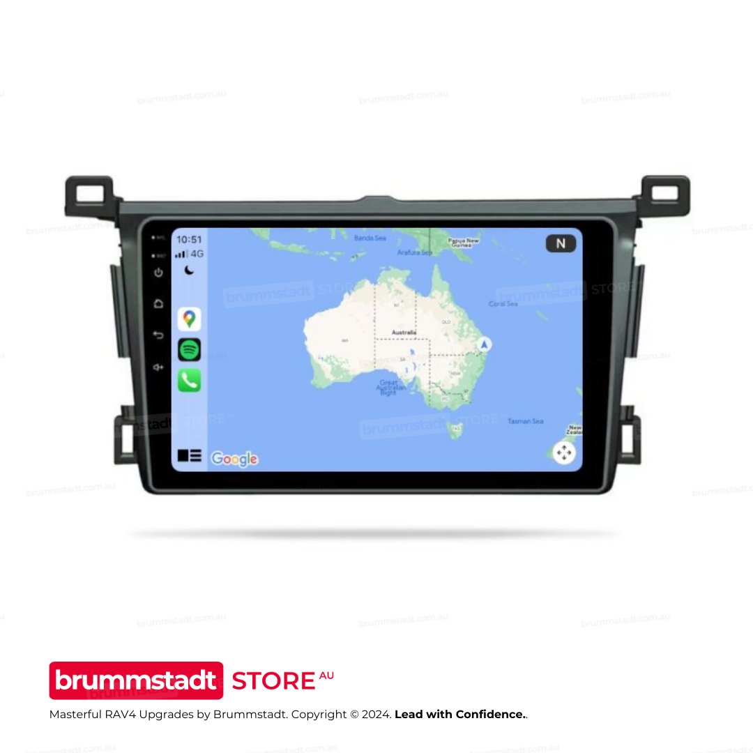 Toyota RAV4 2013-2018 - Premium Head Unit Upgrade Kit: Radio Infotainment System with Wired & Wireless Apple CarPlay and Android Auto Compatibility - baeumer technologies
