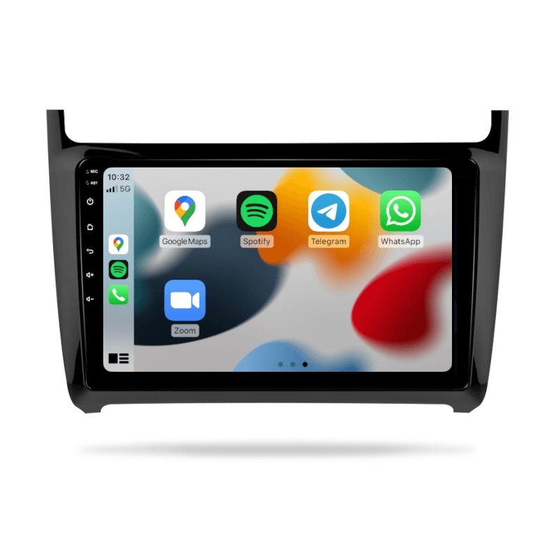 VW Polo 2015 - Premium Head Unit Upgrade Kit: Radio Infotainment System with Wired & Wireless Apple CarPlay and Android Auto Compatibility - baeumer technologies