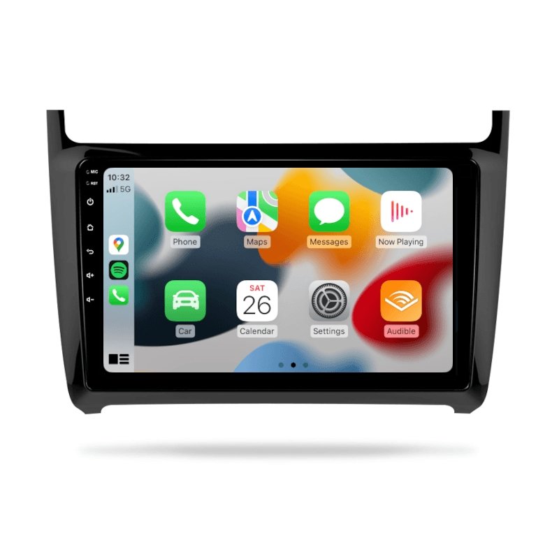 VW Polo 2015 - Premium Head Unit Upgrade Kit: Radio Infotainment System with Wired & Wireless Apple CarPlay and Android Auto Compatibility - baeumer technologies